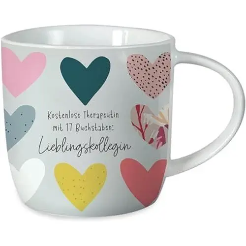 Produktbild: Grafik-Werkstatt Kaffeetasse mit Spruch 300 ml | Porzellan-Tasse lustig | Lieblingskollegin, 61649, Grau