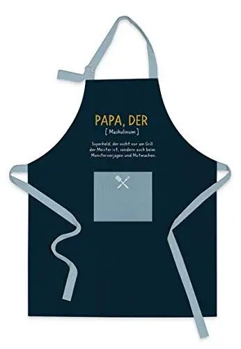 Produktbild: Grafik-Werkstatt Kochschürze |Schürze mit lustigem Spruch |Papa, Blau