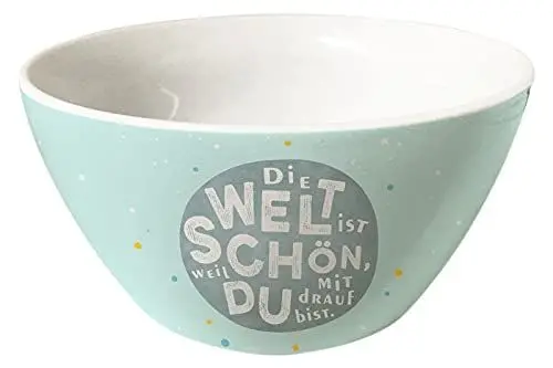 Produktbild: Grafik-Werkstatt Müsli-Schale | Porzellan Schüssel | Die Welt ist schön, 61608, Grün