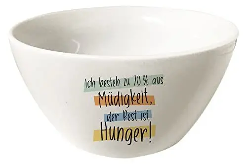 Produktbild: Grafik-Werkstatt Müsli-Schale | Porzellan Schüssel | Hunger, Weiß