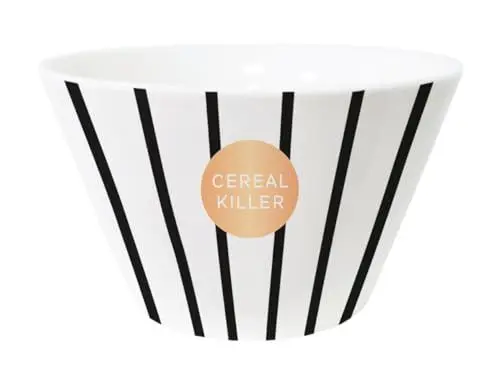 Produktbild: Grafik-Werkstatt Müsli-Schale mit 100 % Echtgold | Porzellan Schüssel Cereal Killer 61478 Weiß, groß