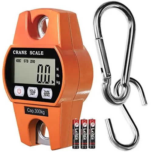 Produktbild: GRAM PRES Digitale Gepäckwaage Hakenwaage Küchenwaage Tragbare Hebewaage Industriewaage 300kg, für Koffer, Angeln, Jagd im Freien Waage, LCD Display
