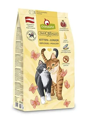 Produktbild: GranataPet DeliCatessen Kitten / Junior Geflügel, Trockenfutter für Katzen, schmackhaftes Katzenfutter, Alleinfuttermittel ohne Getreide & ohne Zuckerzusätze, 1,8 kg