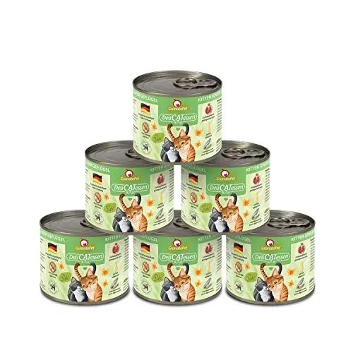 Produktbild: GranataPet DeliCatessen Kitten / Junior Geflügel, Nassfutter für Katzen, Katzenfutter für Feinschmecker, Futter ohne Getreide & ohne Zuckerzusätze, 6 x 200 g