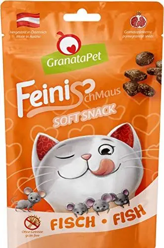 Produktbild: GranataPet FeiniSchmaus Fisch, Leckerchen für Katzen, weicher Katzensnack, Katzenleckerli ohne Getreide & Zuckerzusätze, Belohnung für zwischendurch, 50 g
