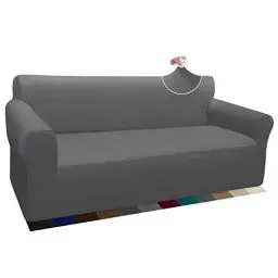 Produktbild: Granbest Thick Sofabezug Stylish Pattern Sofaüberzug für Sofa Stretch Elastische Jacquard Sofahusse Couchhusse mit Armlehne für Wohnzimmer Anti-Rutsch (3 Sitzer, Hellgrau)