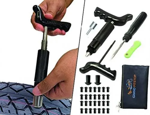 Produktbild: GRAND PITSTOP 36 Pcs Tubeless Tire Puncture Repair Kit with Mushroom Plug for Tyre Punctures and Flats on Cars, Motorcycles, ATV, Trucks & Tractors (30 Mushroom Plugs)