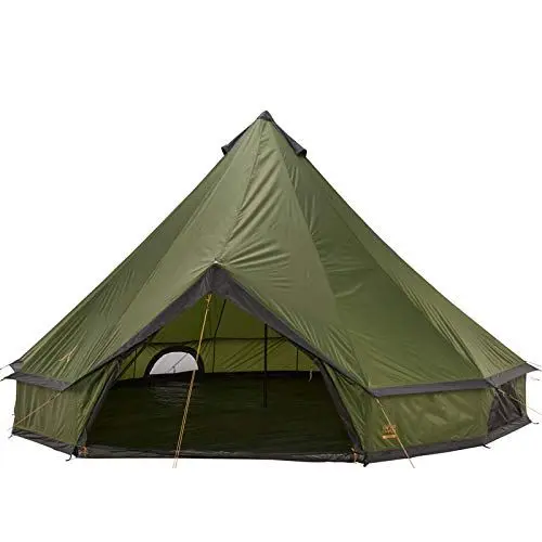 Produktbild: Grand Canyon Indiana 10 Personen Rund Zelt Familien Gruppenzelt Tipi Wigwam Groß Capulet Olive