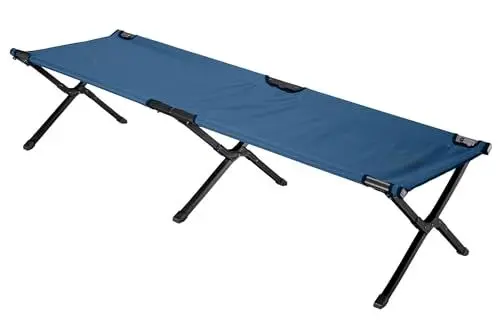 Produktbild: Grand Canyon Topaz Camping Bed L - Faltbares Camping-Bett aus Aluminium - Klappbares Outdoor Feldbett - Dark Blue (blau), Large