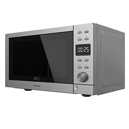 Produktbild: Cecotec Microondas Digital sin Plato GrandHeat 2010 Flatbed Steel. Potencia 700 W, Capacidad 20 Litros, Grill de 900 W, 9 Funciones preconfiguradas, Quick Start, Fácil Limpieza