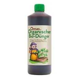 Produktbild: GRANNY’S WORLD® BIO-Dünger I Veganer Universaldünger I Flüssigdünger für starkzehrende Pflanzen I Obst- und Gemüsedünger I Tomatendünger I Omas Dünger I Einfach und effektiv Düngen I Dünger (1000 ml)