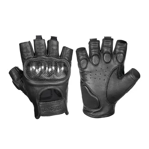 Produktbild: Grapelet Motorradhandschuhe Herr Leder Echtes Leder Ziegenleder Soft Atmungsaktives Protector Motorradhandschuhe Sommer für Radfahren,L