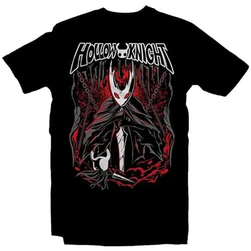 Produktbild: Graphic Hollowed Out Hollow Knight The Old King of Hallownest Heavy Metal Black Mens T-Shirt Black XL