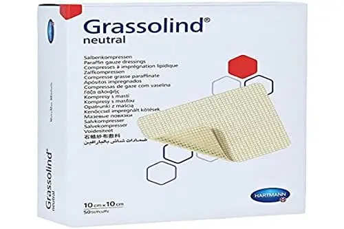 Produktbild: GRASSOLIND Salbenkompressen 10x10 cm steril 50 St
