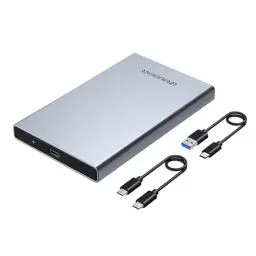 Produktbild: GRAUGEAR USB Type-C Aluminium Gehäuse für 2,5 Zoll SATA SSD/HDD - Blitzschnelle 6 Gbit/s SATA I II III USB 3.2 Übertragung, USAP, inkl. USB-C Kabel