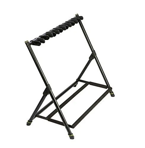 Produktbild: Gravity VARI-7 Multi- Gitarrenständer für bis zu 7 akustische, bass oder elektrische Gitarren, schwarz