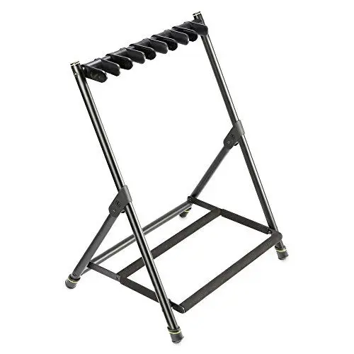 Produktbild: Gravity VARI-5 Multi- Gitarrenständer für bis zu 5 akustische, bass oder elektrische Gitarren, schwarz