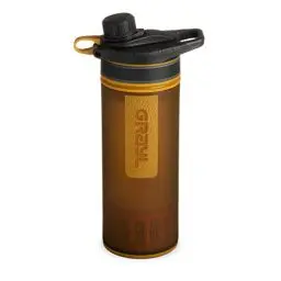 Produktbild: GRAYL GeoPress 24 oz Wasserfilterflasche – Filter für Wandern, Camping, Survival, Reisen (Coyote Amber)
