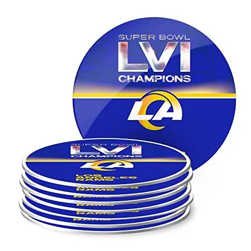 Produktbild: Great Branding Los Angeles Rams Super Bowl Champions Untersetzer Set 8Stk.