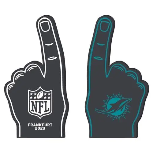 Produktbild: Great Branding NFL Frankfurt Game Miami Dolphins Foam Finger Winkehand