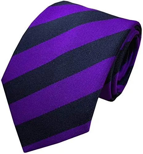Produktbild: Great British Tie Club Schulkrawatten (23 Blockstreifen) High School Senior Gr. Gr. onesize, schwarz und violett