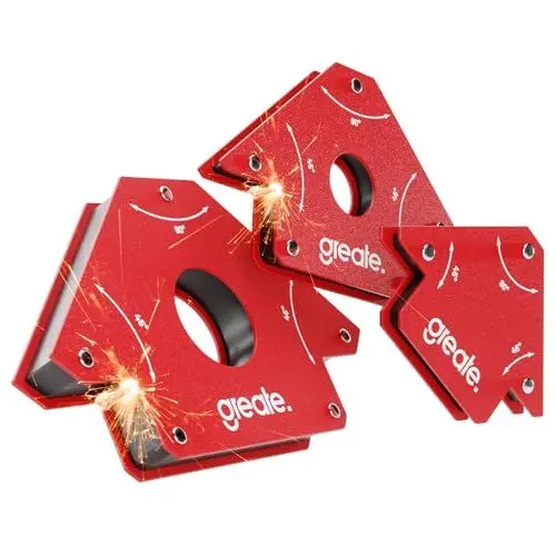 Produktbild: greate 3er Magnetwinkel Schweißwinkel Set 12, 22 & 33 kg Tragkraft - Schweissmagneten Set mit 45°, 90° & 135° - Robuster Schweißmagnet mit starker Haftkraft - Schweissmagnet, Schweiss Magnet