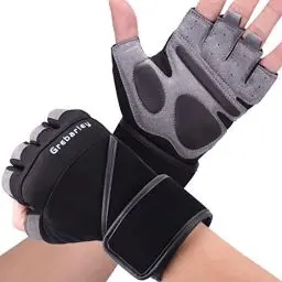 Produktbild: Grebarley Fitness Handschuhe,Trainingshandschuhe für Damen und Herren - Fitness Handschuhe für Krafttraining,Bodybuilding,Kraftsport & Crossfit Training (Lang-Aktualisierte, L)
