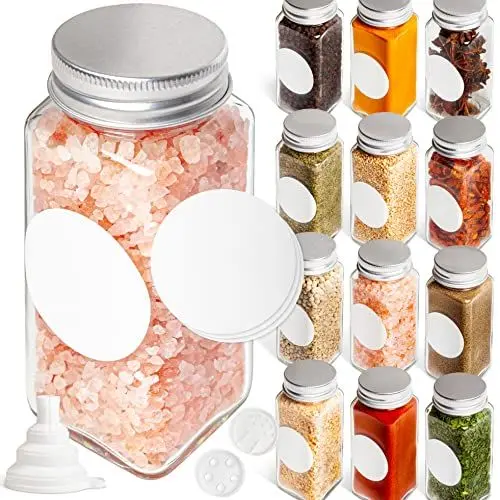 Produktbild: Greeano Gewürzgläser Set (12 x 120ml) - Gewürzdosen Set - Gewürzbehälter Glas - Spice jars mit Streueinsatz – Gewürze Aufbewahrung