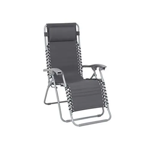 Produktbild: greemotion 128898 Gartenliege Teramo, klappbar, Grau, 6.5 x 9.5 x 2.6 cm