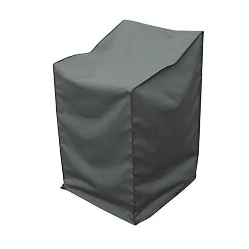 Produktbild: greemotion Abdeckhaube für Stapelstühle - Schutzhülle in Grau - Gartenmöbel-Abdeckung - Wetterschutz-Hülle mit Zugband - Abdeckung Gartenstuhl - Wetterschutzhaube für Outdoor-Möbel