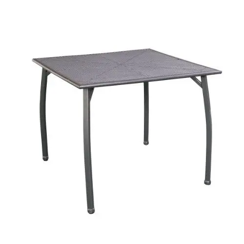 Produktbild: greemotion Gartentisch Toulouse eckig, quadratischer Tisch aus kunststoffummanteltem Stahl, Esstisch mit Niveauregulierung, eisengrau, ca. 90 x 90 x 74 cm