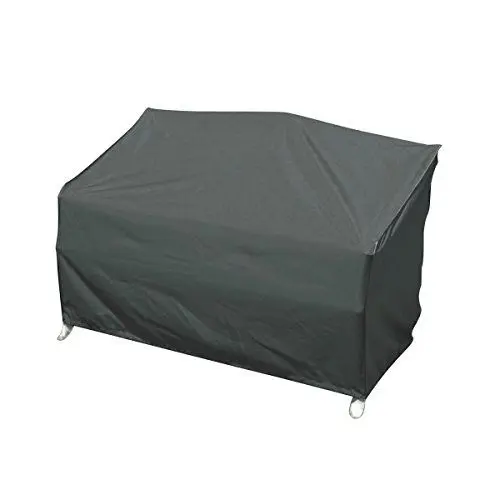 Produktbild: greemotion Schutzhülle für Gartenbank - Abdeckhaube Gartenmöbel Grau - Abdeckung Terrassenbank mit Zugband - Abdeckplane Balkonbank - Wetterschutzhaube für Outdoor-Möbel, 78 x 160 x 80 cm