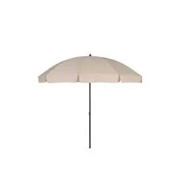 Produktbild: greemotion Sonnenschirm 3m mit UV-Schutz - Balkonschirm in Beige-Grau - Gartenschirm knickbar - Terrassenschirm rund - Outdoor-Schirm für Balkon, Terrasse & Garten, 240 x 240 x 238 cm
