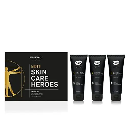 Produktbild: Green People - for Men Skin Care Heroes - Natürliches & biologisches Geschenk - Kühlende Rasur & Pflege - SLS, Paraben & Ethanol frei - Vegan