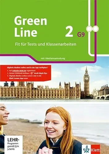 Produktbild: Green Line 2 G9: Fit für Tests und Klassenarbeiten. Arbeitsheft mit Lösungen und Mediensammlung Klasse 6 (Green Line G9. Ausgabe ab 2019)