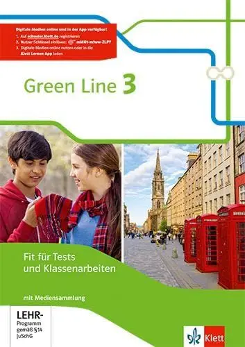 Produktbild: Green Line 3: Fit für Tests und Klassenarbeiten mit Lösungsheft und Mediensammlung Klasse 7 (Green Line. Bundesausgabe ab 2014)