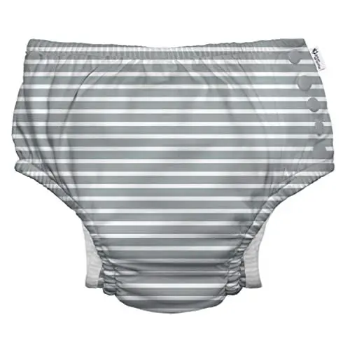 Produktbild: green sprouts - Eco snap swim diaper - Grey Stripe - 12mo (6-12m)