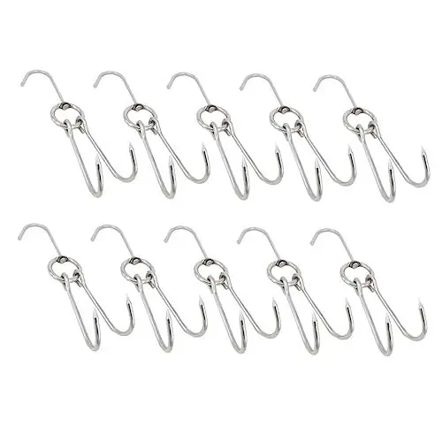 Produktbild: GREENADSCAPE Gesunde Brathaken Aus Edelstahl 10 Stück Rostaufhänger Für Bbq Hähnchen Würstchen