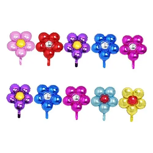 Produktbild: GREENADSCAPE Aluminiumfolien-ballons-set 10-teilig Blumenförmige Ballons Für Hochzeitsdekoration Wiederverwendbar Und Auslaufsicher Zufällige Farbe