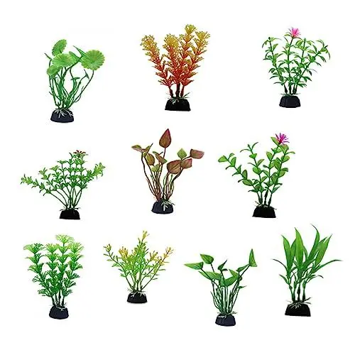 Produktbild: GREENADSCAPE Aquarium- 10er-Pack Künstliche Wasserpflanzen Aus Kunststoff Für Garten-Bonsai Und Miniatur-landschaftsbau