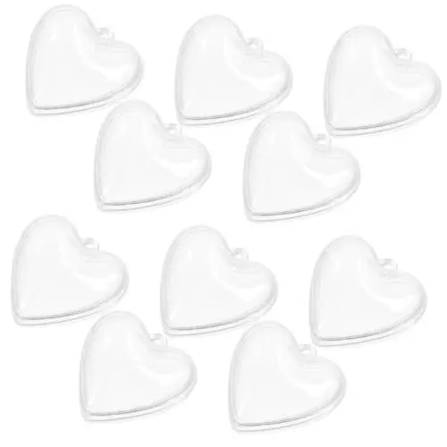 Produktbild: GREENADSCAPE 10pcs Aquarium Floating Ball Heart Form Füllbare Kugel Ornamente Klarer Fischtankkugel Ornamente