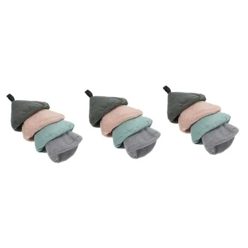 Produktbild: GREENADSCAPE 12 STK Einfarbige Stoff Topf Kappe Mini-topfkappen Topf Ärmelgriff Topfdeckelgriff Wasserkochergriff Topf Abdeckkappen Dreieckiger Topflappen Schützender Topfgriff Baumwolle