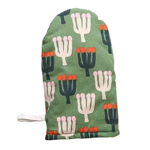 Produktbild: GREENADSCAPE Wärme & Stil - Isolierte Ofenhandschuhe Mit Aufdruck Mikrowellenhandschuh Ofenschutzhandschuh Bequeme Baumwollhandschuhe Zum Backen & Kochen Einweihungsgeschenk