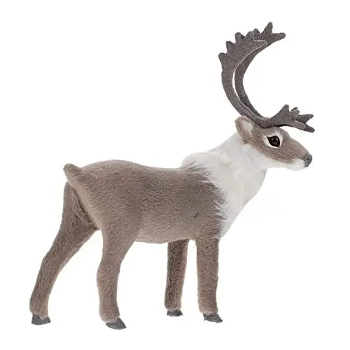 Produktbild: GREENADSCAPE 1Stk Simulation Elchdekoration Elch-Weihnachtsverzierung Elch Figur Elchfiguren Tür dekofell kunstfell weihnachtsschmuck Kinder Weihnachtstierschmuck simuliertes Hirschdekor Grey