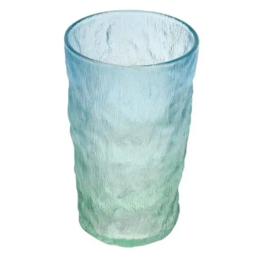 Produktbild: GREENADSCAPE 1Stk Wasserbecher transparente Gläser Tasse mit Farbverlauf farbige Weingläser Highball-Cup klare Gläser kühlschtrank getranke kühlen coffee kettle Trinkbecher für Wasser Glas Blue