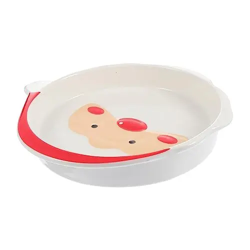Produktbild: GREENADSCAPE 1Stk ältere weihnachtsmotiv weihnachtsessen weihnachts party essteller weihnachten Urlaub Süßigkeiten Gericht Töpferteller Nudelteller Weihnachtstablett Speiseteller Keramik Weiß