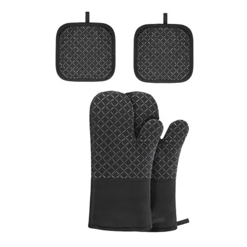 Produktbild: GREENADSCAPE Keine Ofenhandschuhe Hitzebeständige Küchenhandschuhe Set Silikonhandschuhe Grillhandschuhe Hitzebeständige Handschuhe