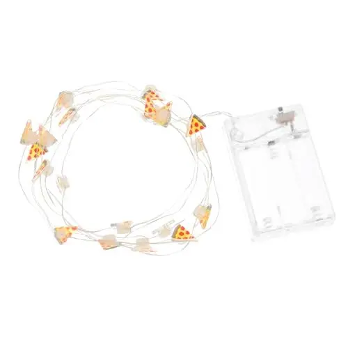 Produktbild: GREENADSCAPE Weihnachtslichterkette Weihnachtsdekor 20led Girlandenlichter Gelbe Lichterkette in Pizzaform Batteriebetriebene Weihnachtslichterkette