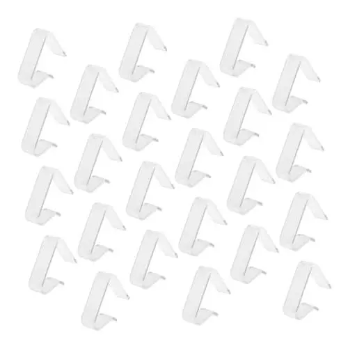 Produktbild: GREENADSCAPE 24St Transparente Tischdeckenklammer Tischdeckenbefestigung Tischdecken-Gewichtsclip Tischclips transparente Tischdecken-Clips durchsichtige Tischdeckenklammern aus Kunststoff p.s