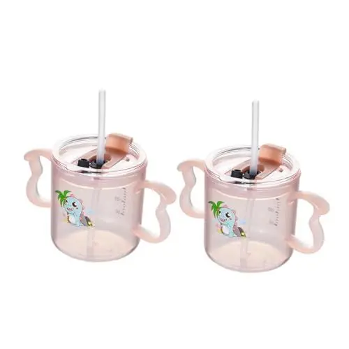Produktbild: GREENADSCAPE Becher Mit Für Jungen Und Mädchen Becher Für Kleinkinder Trinkbecher Für Jungen Und Mädchen Tragbarer Becher Mit Strohhalm